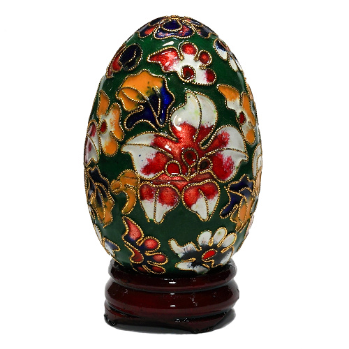 Ei L, Osterei, Deko, Cloisonne Emaille, 0467 - zum Schließen ins Bild klicken